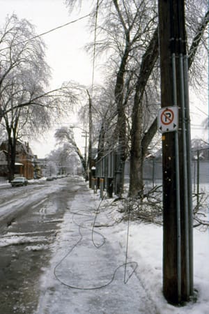 downed power lines on street