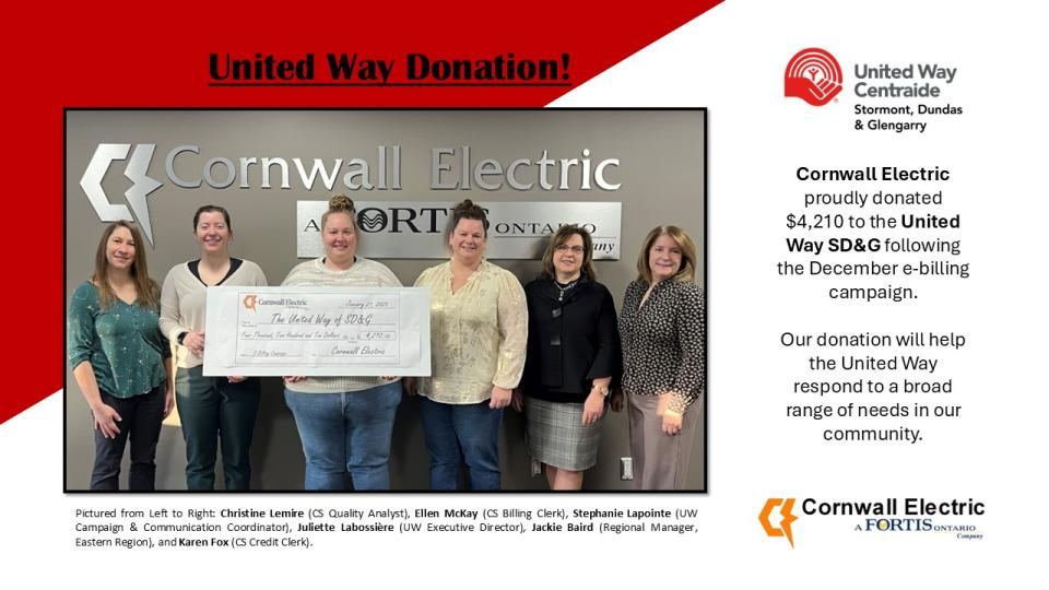 United Way Dec 2024 E-Billing Campaign Donation